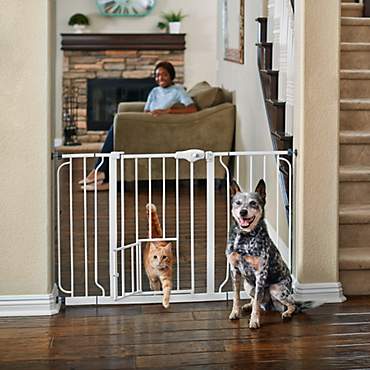 extra wide walk thru pet gate
